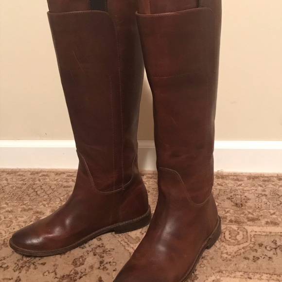 Classic Frye Paige Tall Riding Boots! Cognac - Picture 4 of 8